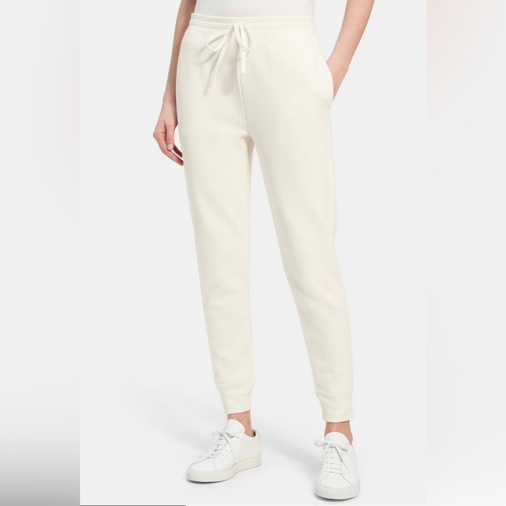 theory white jogging pants